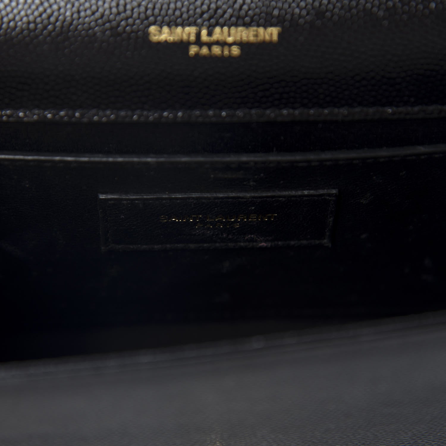 Saint Laurent Grain De Poudre Small Monogram Kate Satchel Black 10 of 12