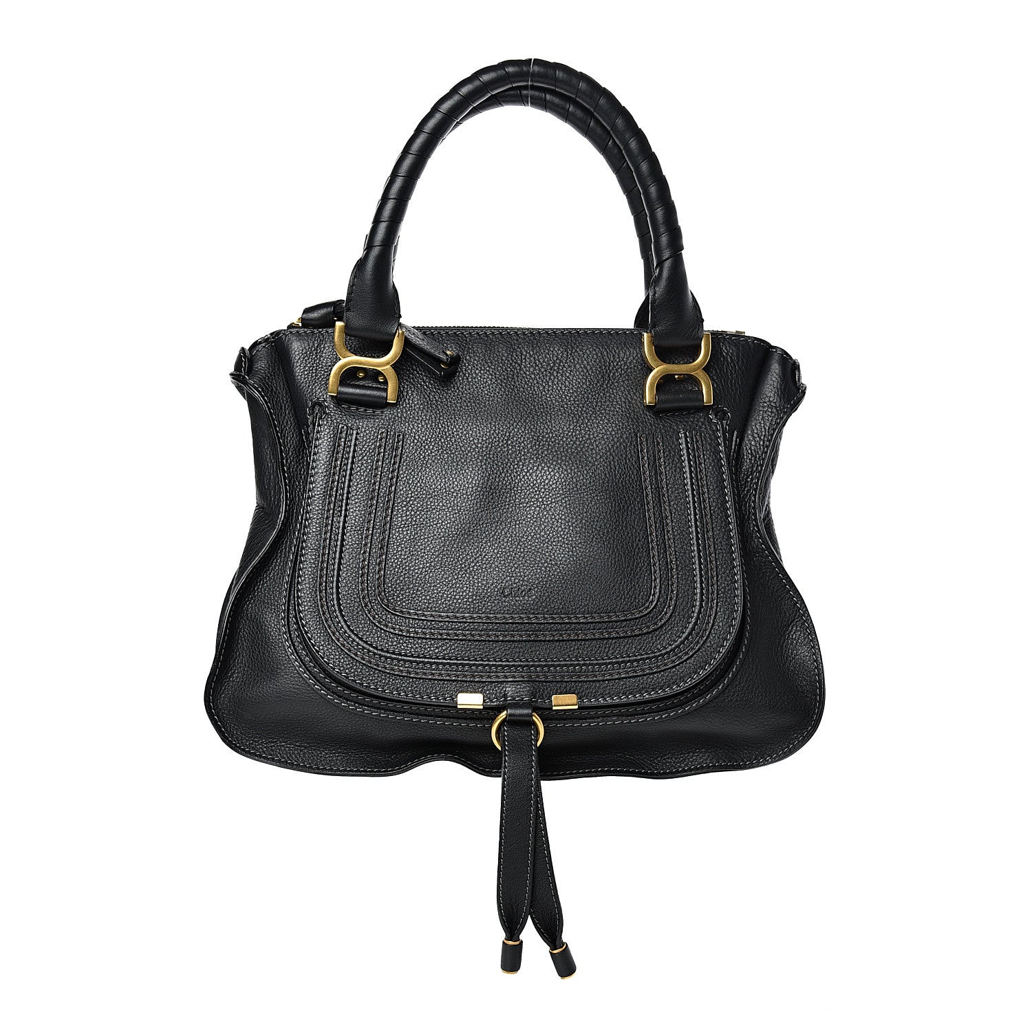 Chloe Calfskin Medium Marcie Satchel Black 1 of 12