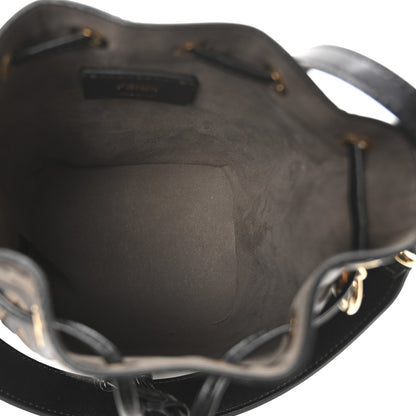 Fendi Vitello Liberty F is Fendi Bi-Color FF 1974 Embossed Mini Mon Tresor Bucket Bag Maya Black 5 of 10