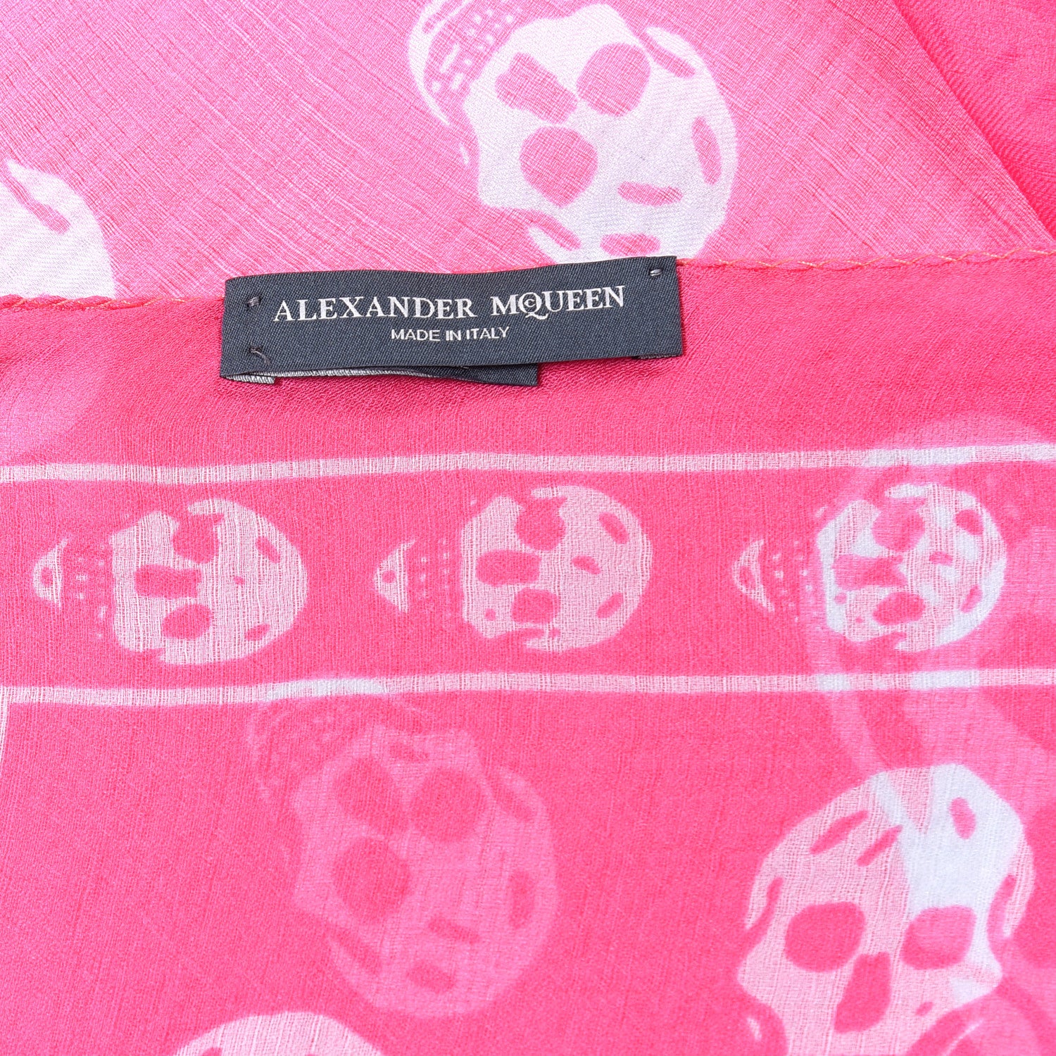 Alexander McQueen Silk Chiffon Skull Scarf Pink 4 of 4
