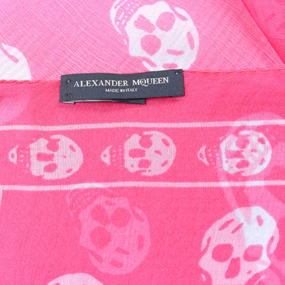 Alexander McQueen Silk Chiffon Skull Scarf Pink 4 of 4