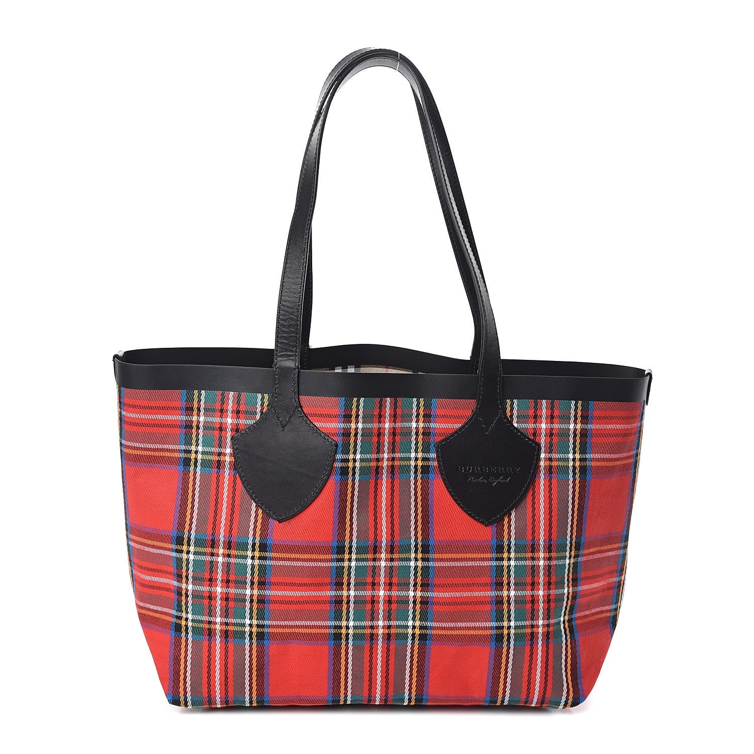 Burberry Vintage Check Medium The Giant Reversible Tote Antique Yellow Bright Red 1 of 17