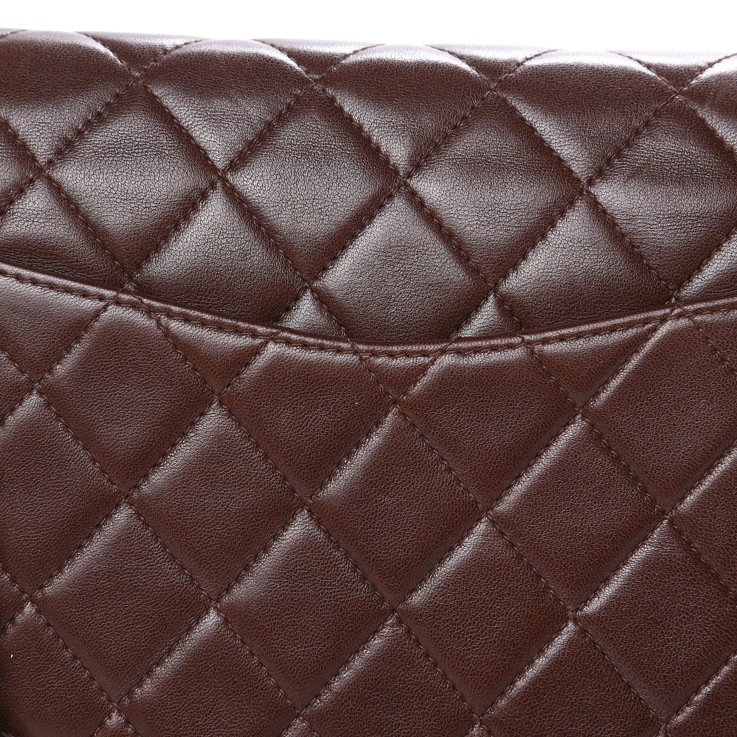 Chanel Lambskin Quilted Medium Double Flap Brown 12 of 16