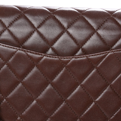 Chanel Lambskin Quilted Medium Double Flap Brown 12 of 16