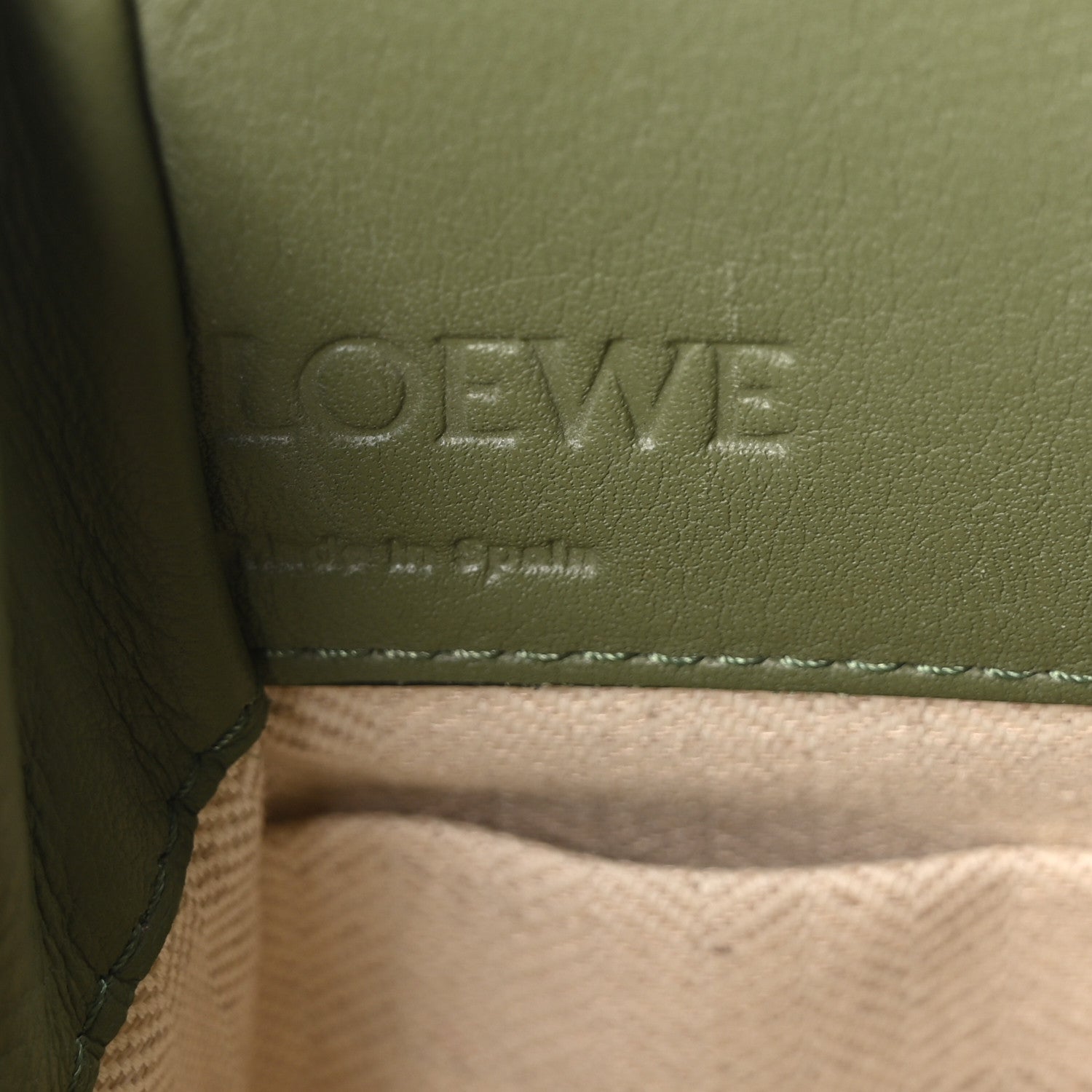 Loewe Calfskin Mini Hammock Shoulder Bag Avocado 6 of 10