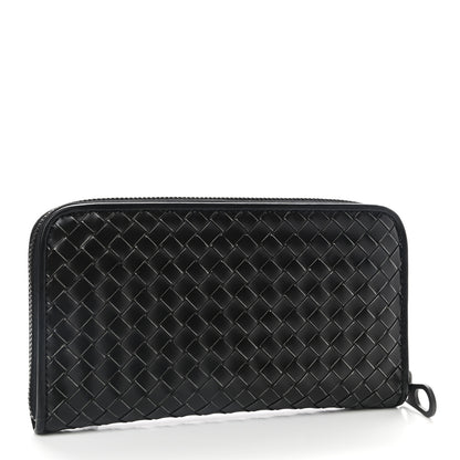 Bottega Veneta Nappa Intrecciato Zip Around Wallet Black 3 of 8