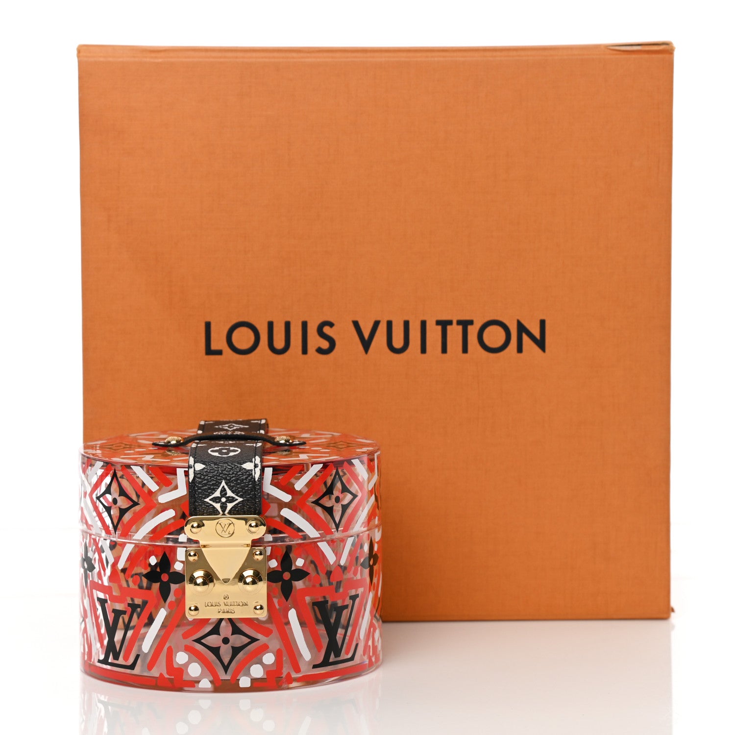 Louis Vuitton Transparent Plexiglass Monogram Giant Crafty Box Scott Rouge 7 of 7