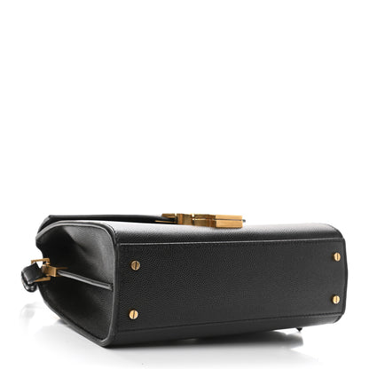 Saint Laurent Grain de Poudre Mini Classic Monogram Cassandra Top Handle Black 4 of 12
