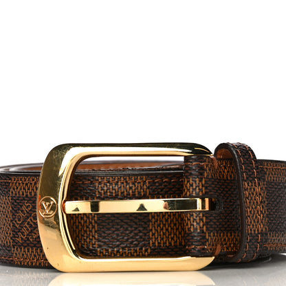 Louis Vuitton Damier Ebene 30mm Ellipse Belt 90 36 2 of 16