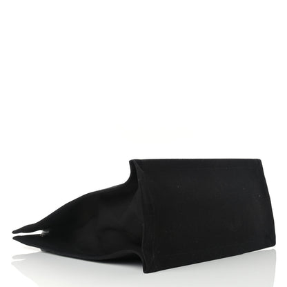 Saint Laurent Linen Calfskin Rive Gauche North South Tote Black 3 of 8