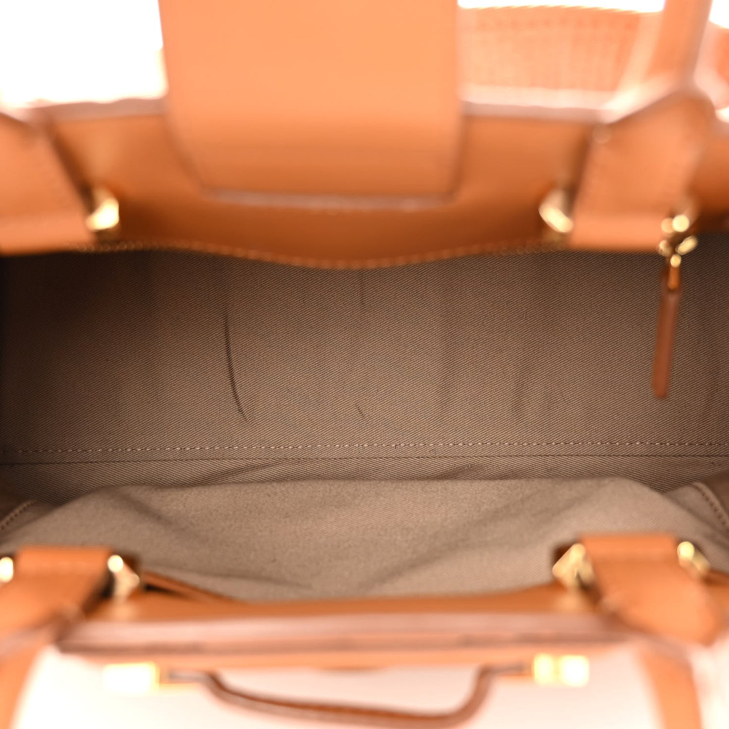 Calfskin Ottomar Monogram Medium Essential Tote Cognac