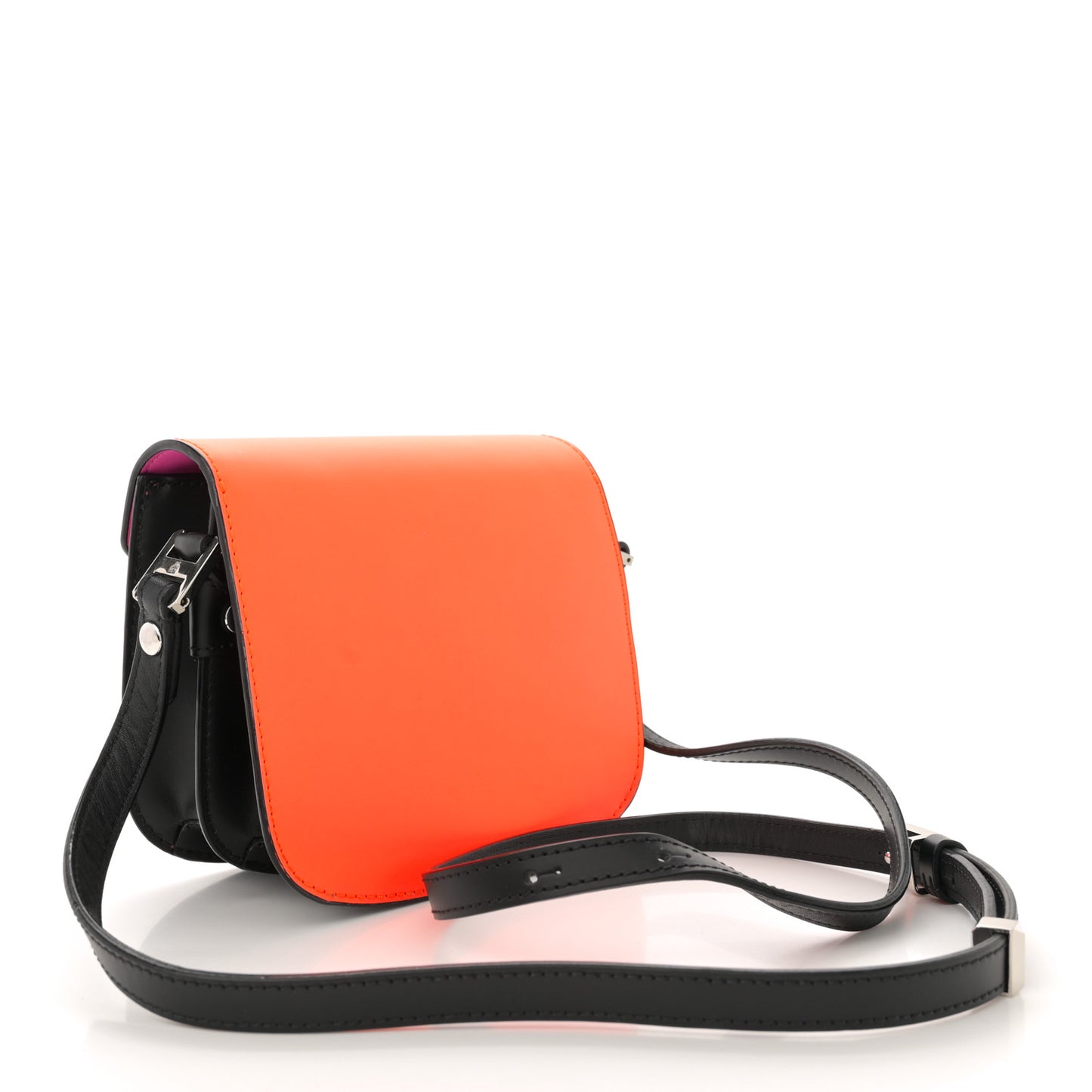 Calfskin Mini Patricia Crossbody Bag Pink Orange Black