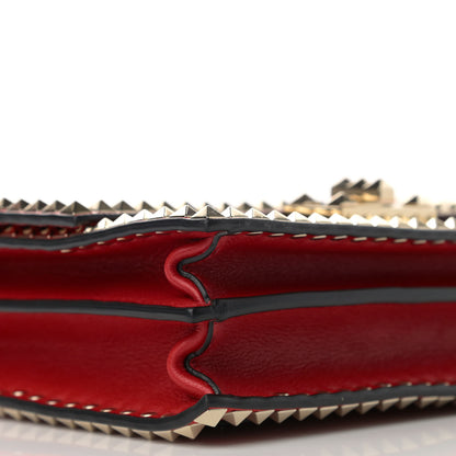 Valentino Garavani Buffalo Rockstud No Limit Top Handle Bag Red 9 of 12