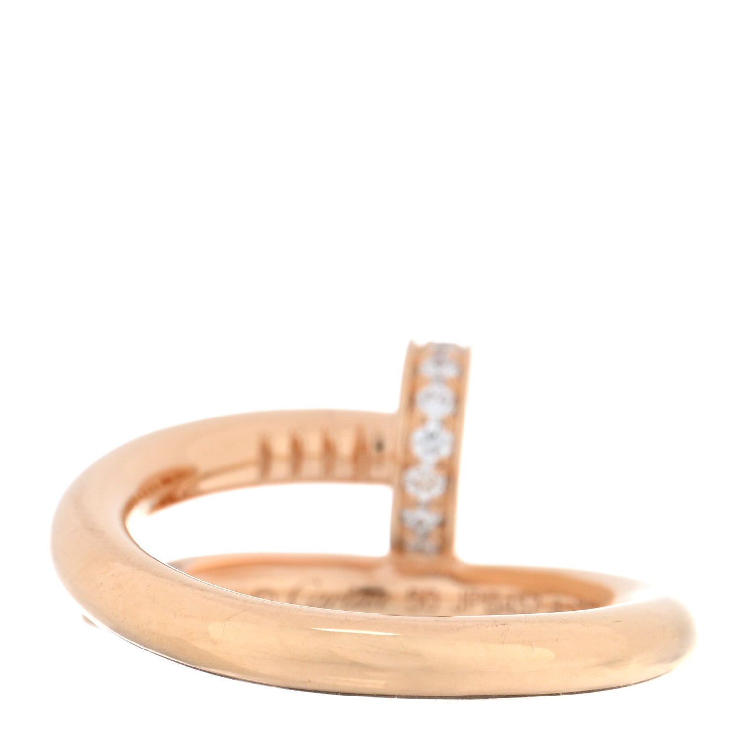 Cartier 18K Pink Gold Diamond Juste Un Clou Ring 50 5.25 3 of 5