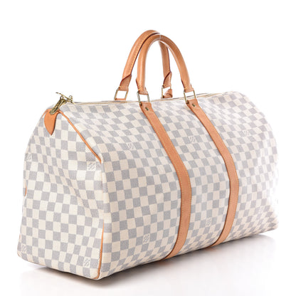 Louis Vuitton Damier Azur Keepall 50 3 of 13