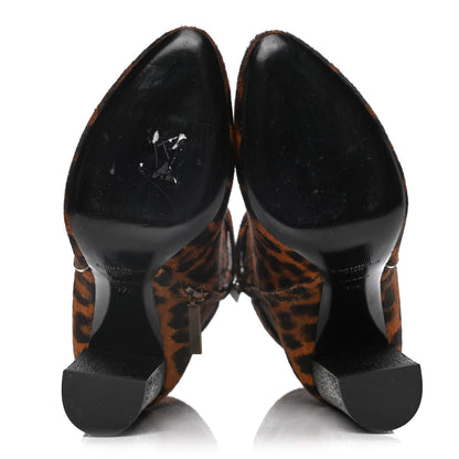 Saint Laurent Pony Hair Joplin Buckle Booties 37.5 Naturale 7 of 15