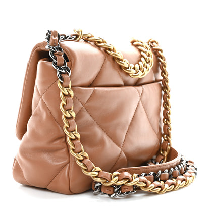 Chanel Lambskin Quilted Medium Chanel 19 Flap Brown 3 of 11