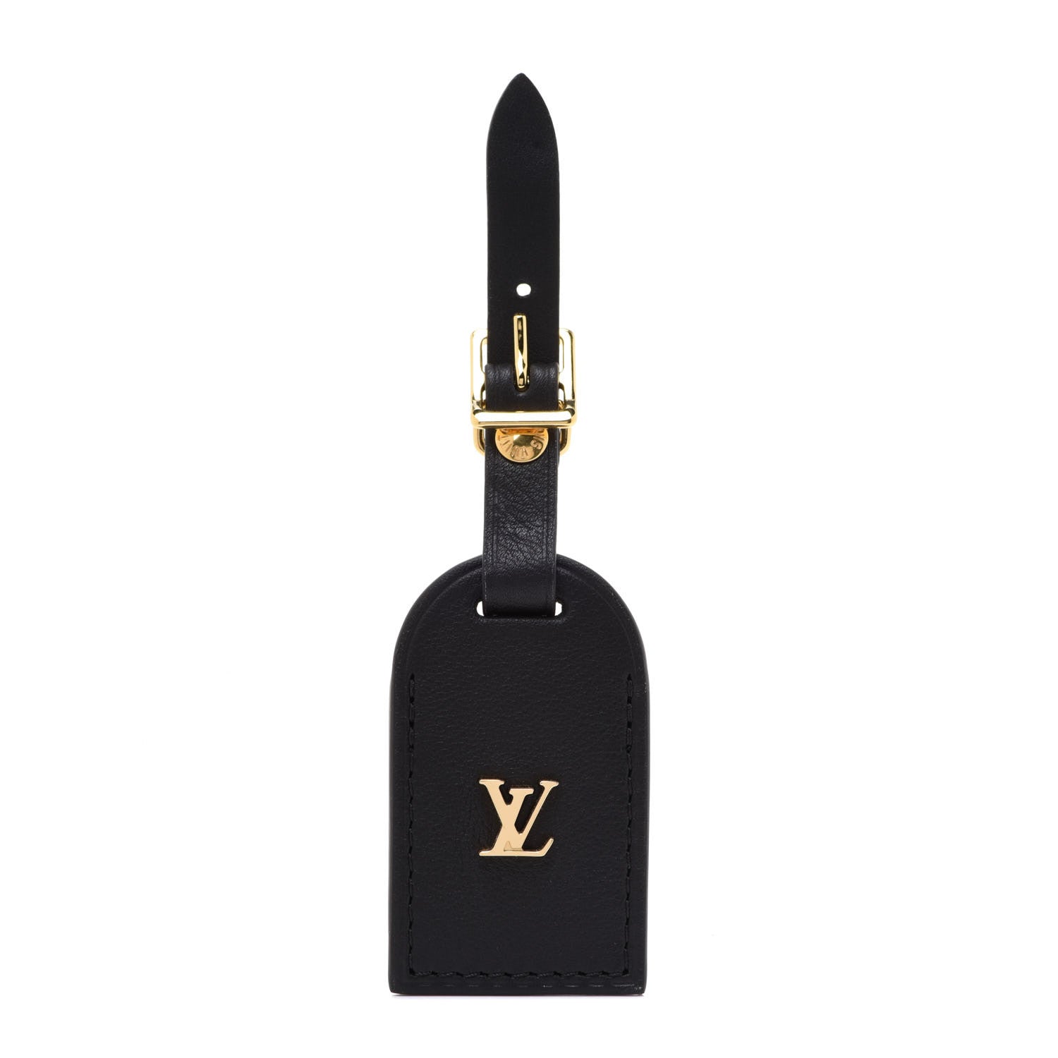 Louis Vuitton Calfskin City Steamer Luggage Tag Black 1 of 4