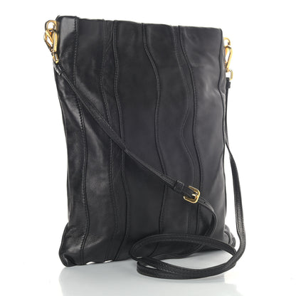 Prada Nappa Stripes Crossbody Bag Black 3 of 9