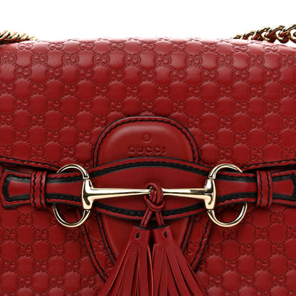 Gucci Microguccissima Medium Emily Chain Shoulder Bag Red 5 of 12