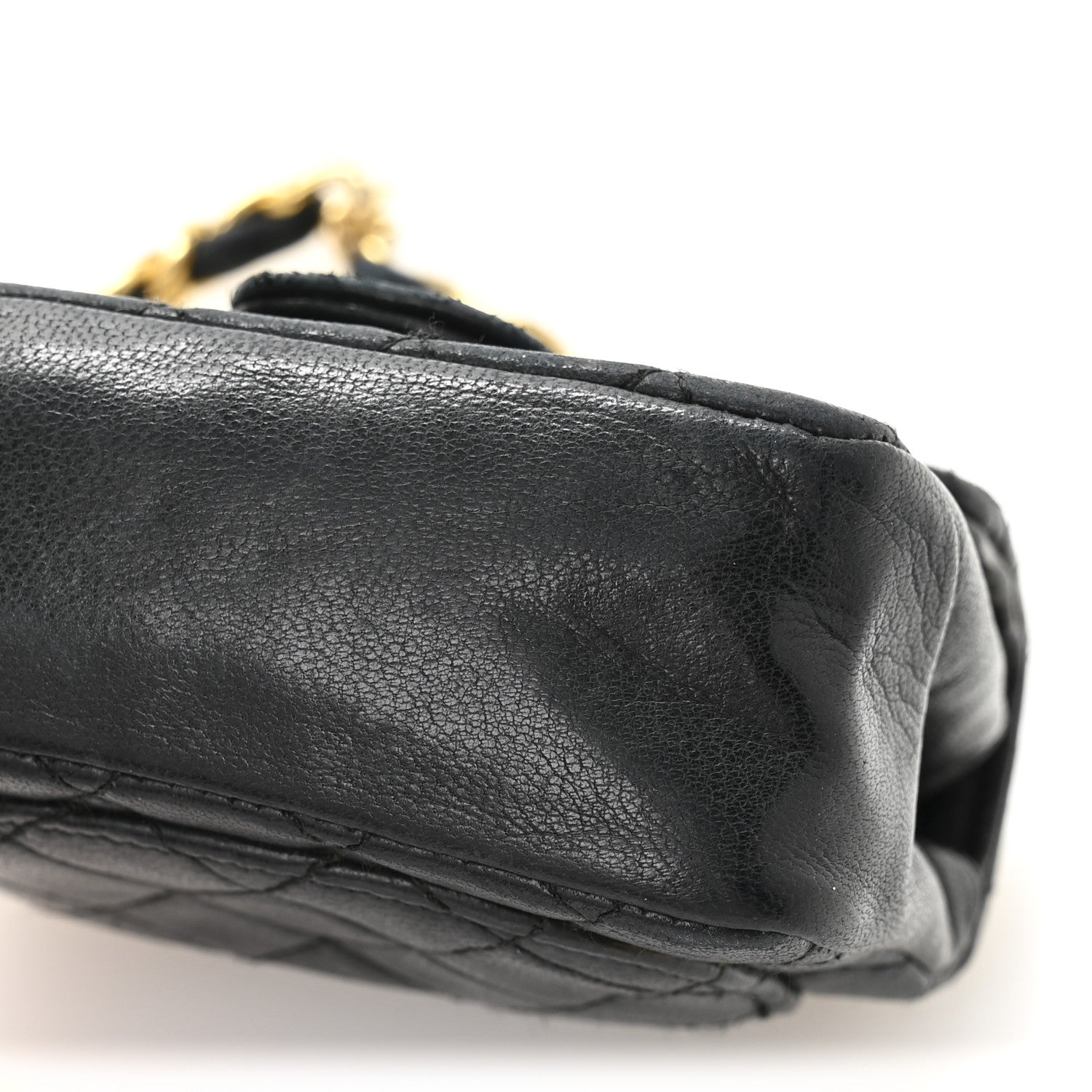 Chanel Lambskin Quilted Mini Flap Belt Bag Charm Black Black 11 of 12