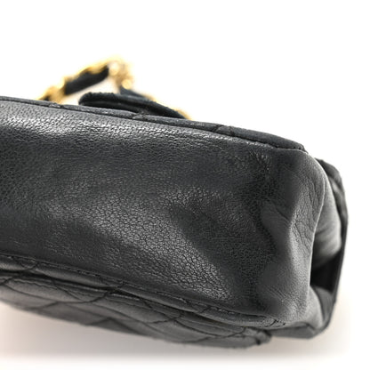 Chanel Lambskin Quilted Mini Flap Belt Bag Charm Black Black 11 of 12