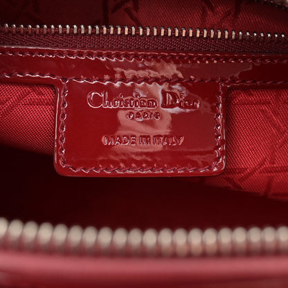 Christian Dior Patent Cannage Large Lady Dior Red 5 of 12