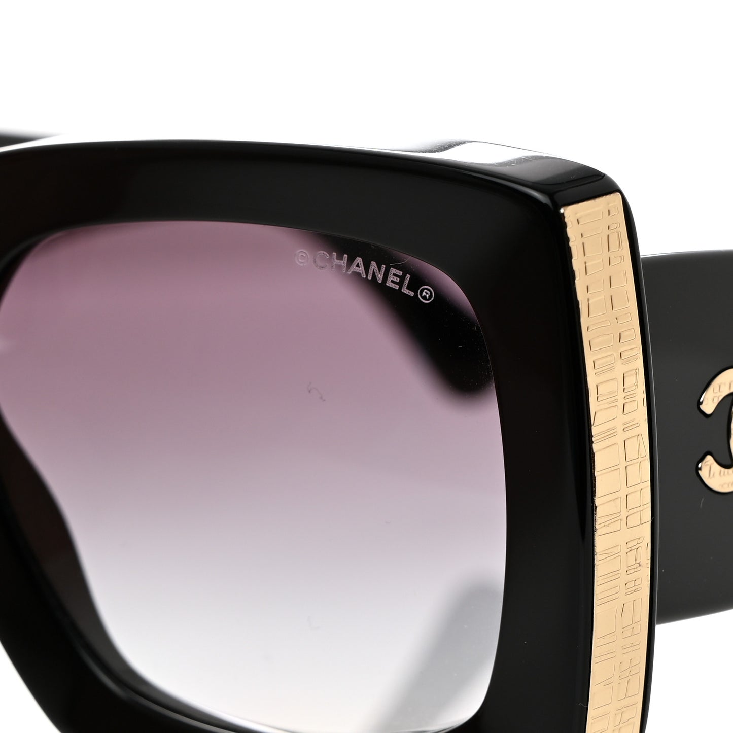 Acetate Rectangle Sunglasses 5435 Black