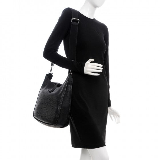 Hermes Taurillon Clemence Evelyne III GM Black 15 of 19