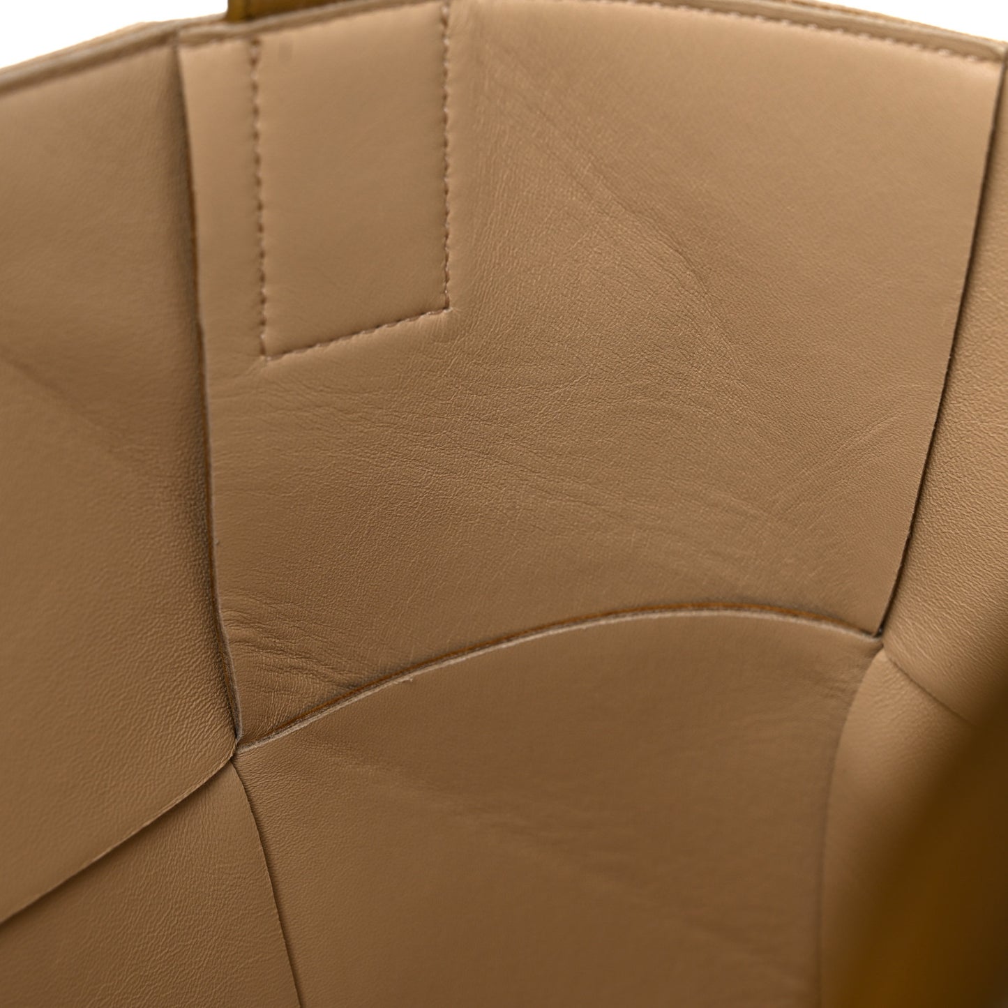 Nappa Maxi Intrecciato Arco Tote Moutarde Beige