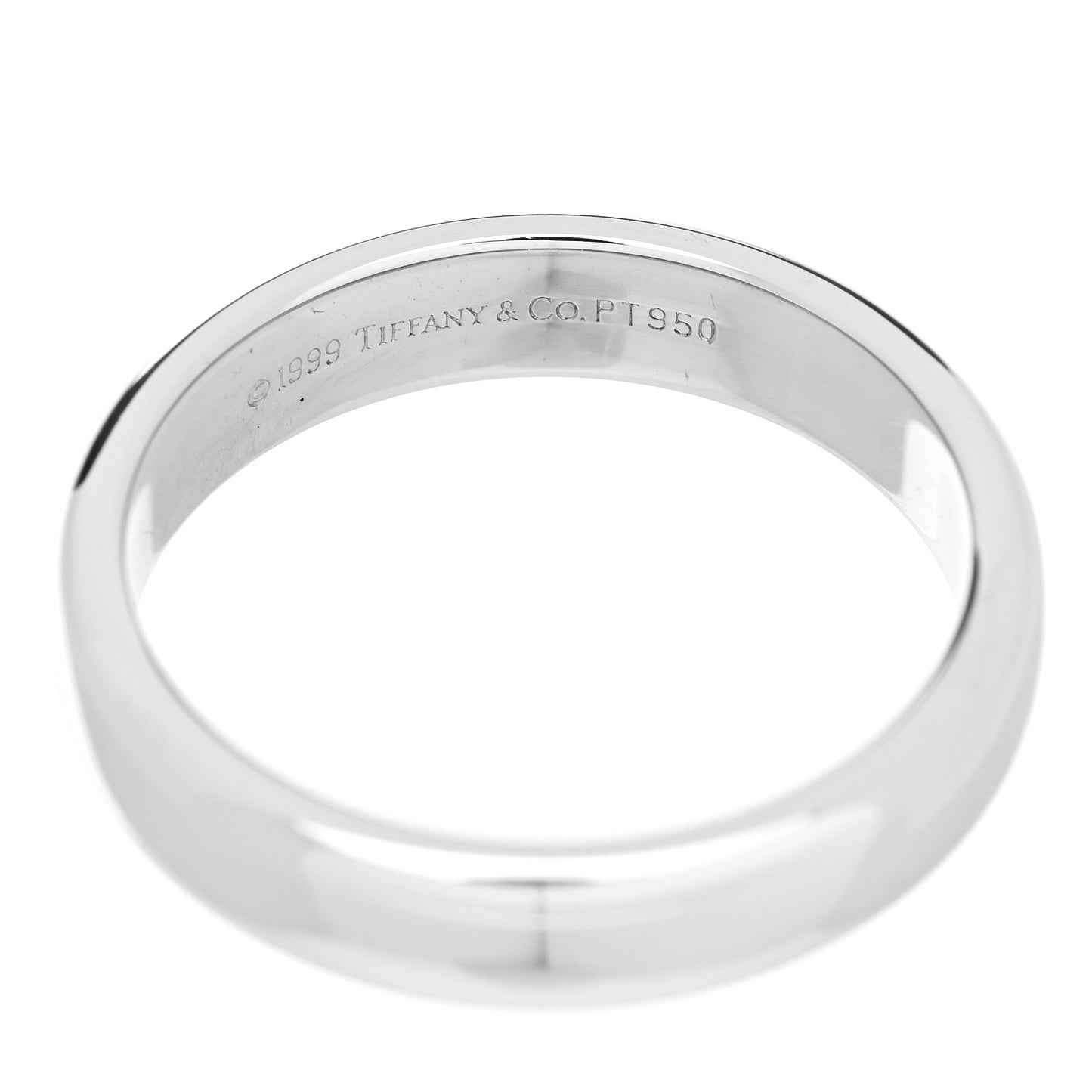 Platinum 4.5mm Forever Wedding Band Ring 56 7.5
