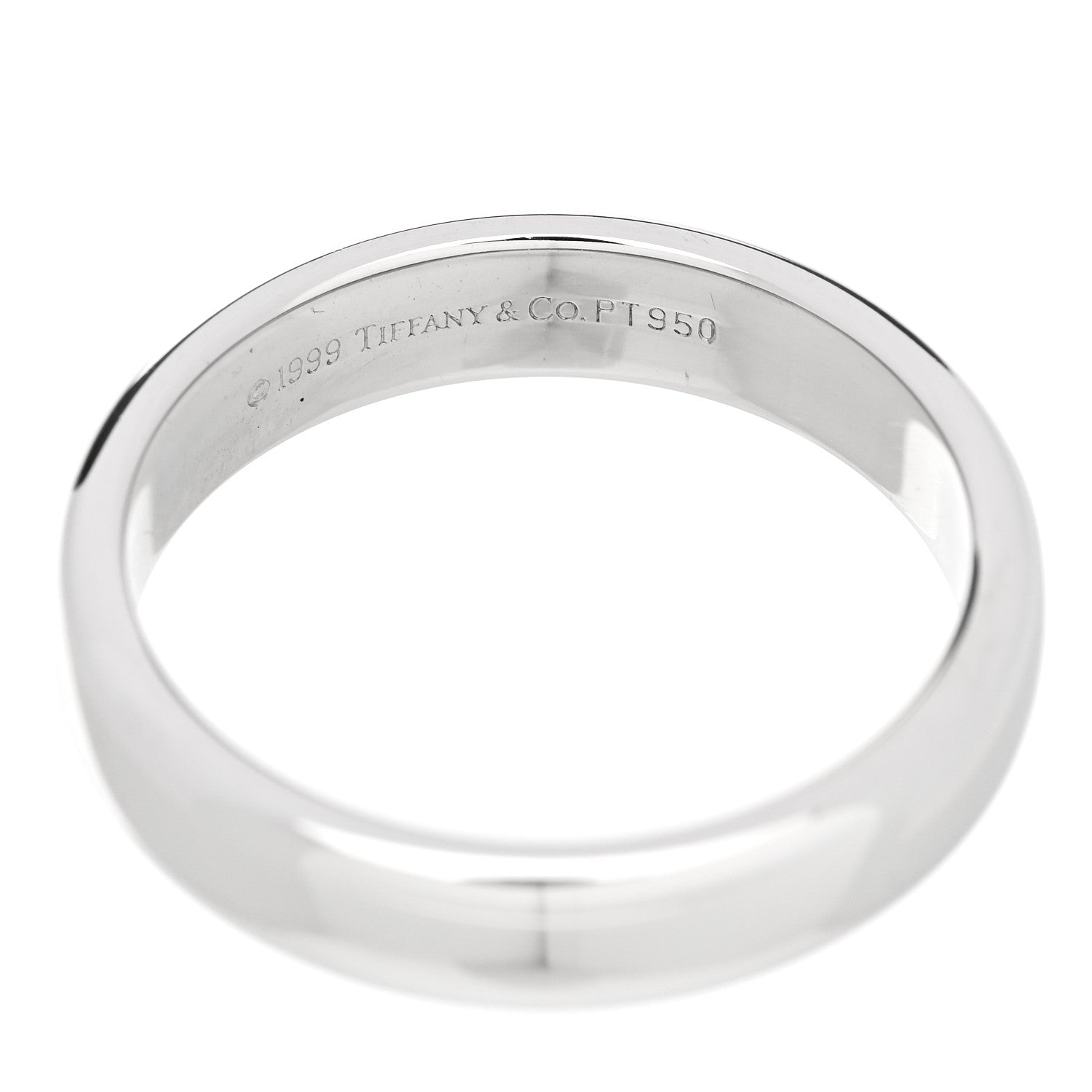 Tiffany Platinum 4.5mm Forever Wedding Band Ring 56 7.5 4 of 5