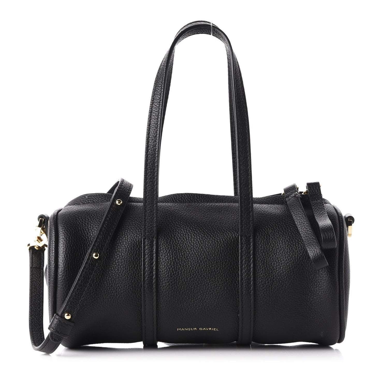 Pebbled Calfskin Mini Mini Duffel Bag Black