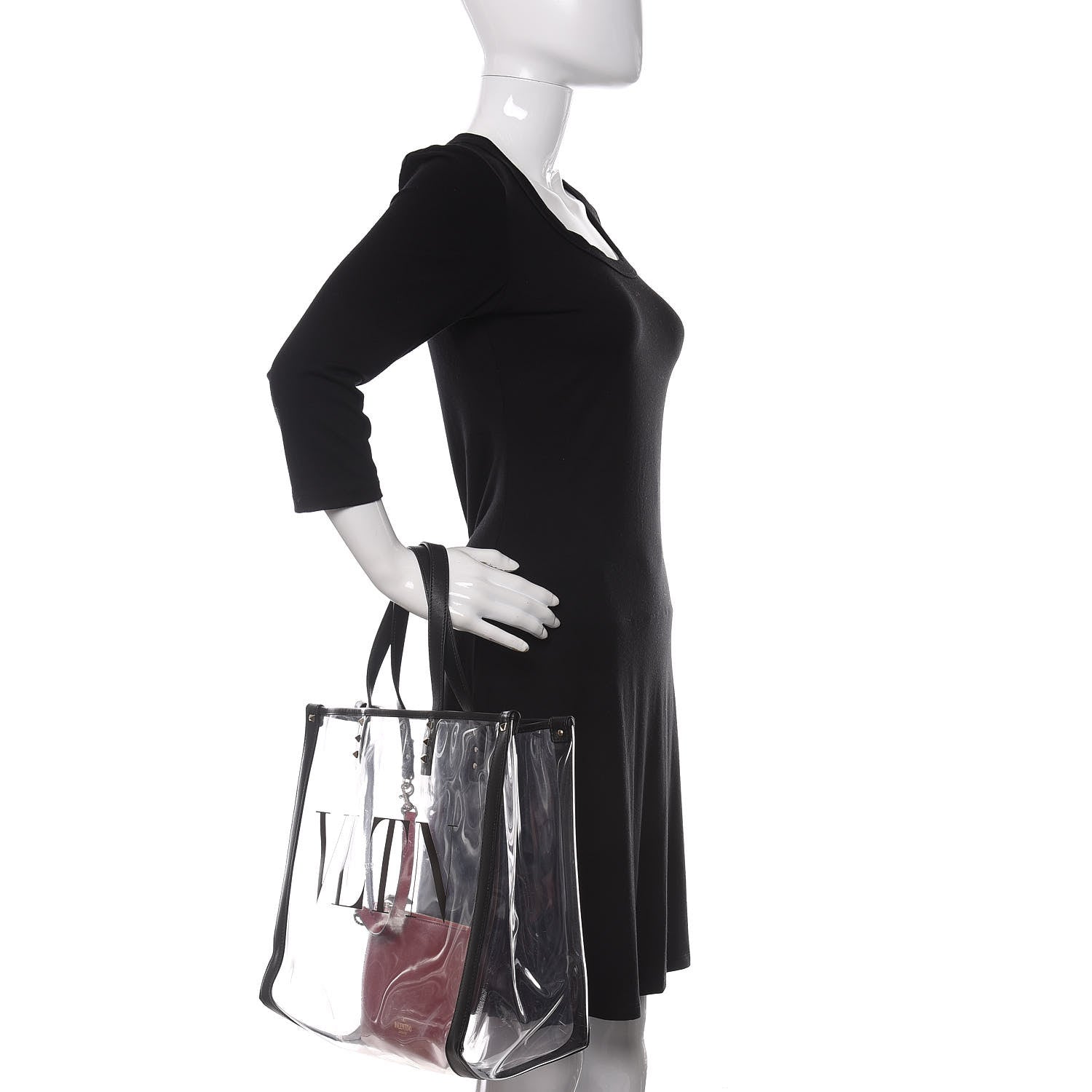 Valentino Garavani Plexy VLTN Shopping Bag Transparent 2 of 9