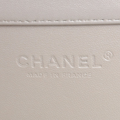 Chanel Iridescent Leather Midnight Swim Clutch Bag White 6 of 7