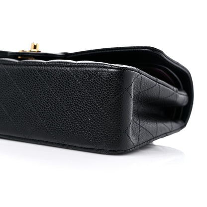 Chanel Caviar Quilted Medium Double Flap Black 9 of 10