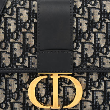 Christian Dior Oblique 30 Montaigne Flap Bag Blue 9 of 14