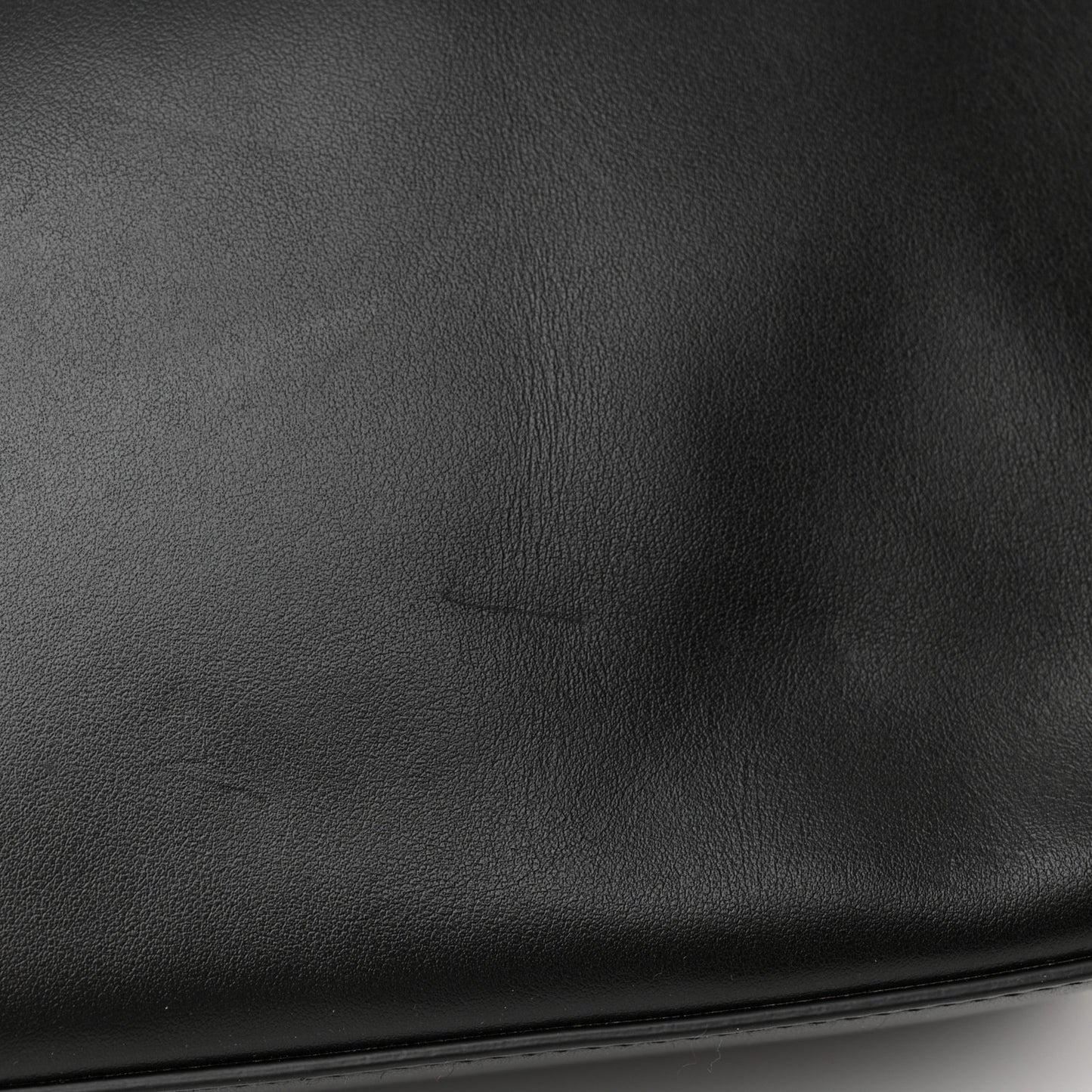 Smooth Calfskin Medium Moon Cut Out Shoulder Bag Black