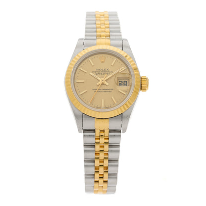 Rolex Stainless Steel 18K Yellow Gold 26mm Oyster Perpetual Datejust Watch Champagne 69173 1 of 5