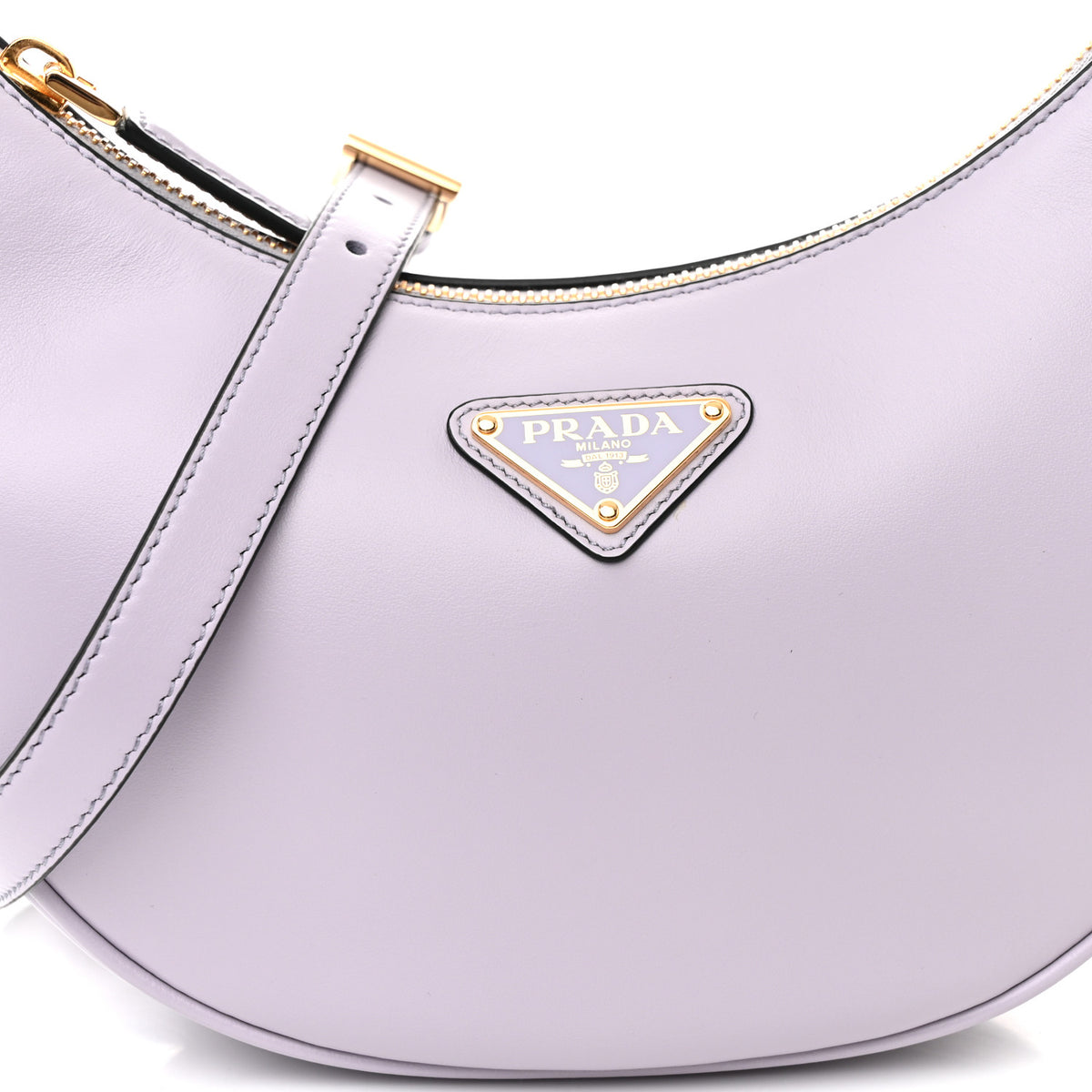 Soft Calfskin Arque Shoulder Bag Glicine