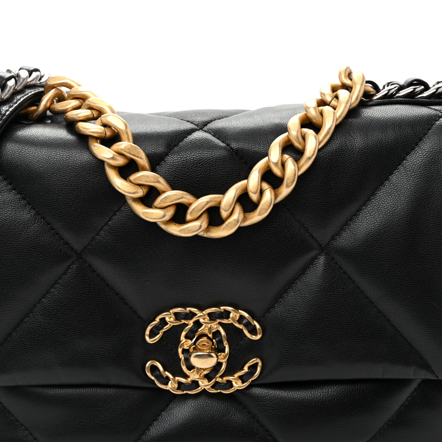 Chanel Goatskin Quilted Medium Chanel 19 Flap Black 8 of 11