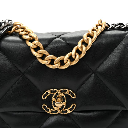 Chanel Goatskin Quilted Medium Chanel 19 Flap Black 8 of 11