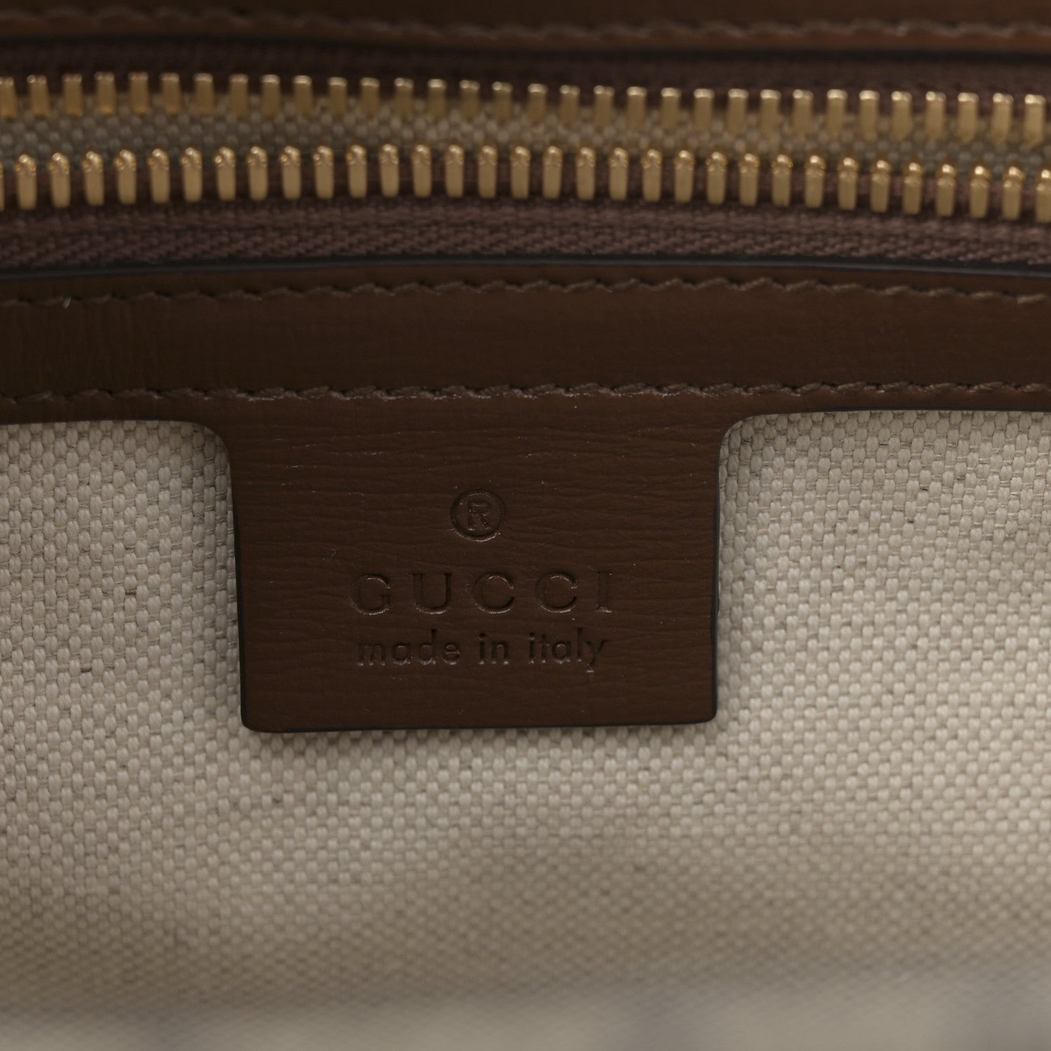 Gucci GG Supreme Monogram Azalea Calfskin Small Retro Interlocking G Tote Bag Beige Ebony Brown Sugar 6 of 11