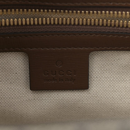 Gucci GG Supreme Monogram Azalea Calfskin Small Retro Interlocking G Tote Bag Beige Ebony Brown Sugar 6 of 11