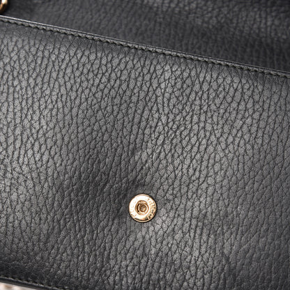 Gucci Dollar Calfskin Interlocking G Chain Wallet Black 10 of 13