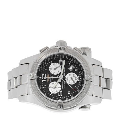 Breitling Stainless Steel 45mm Emergency Mission Chronograph Quartz Watch Black A73321 2 of 6