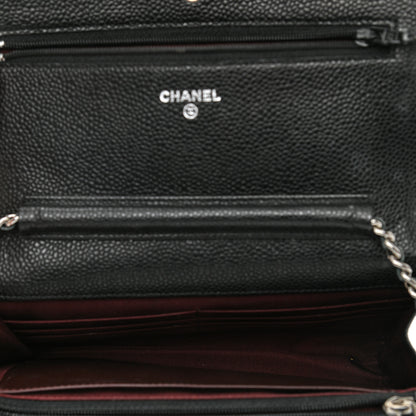 Chanel Caviar Quilted Wallet On Chain WOC Black 5 of 11