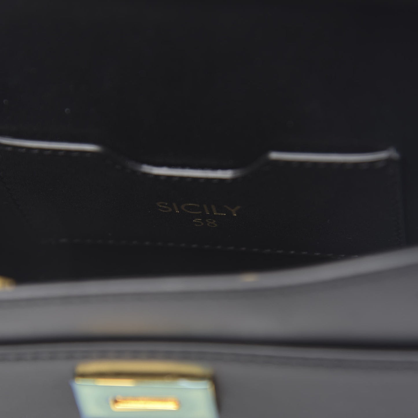 Calfskin Mini Sicily 58 Bag Black