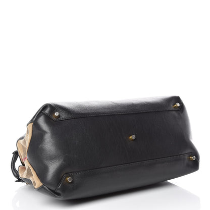 Burberry Smooth Calfskin Medium Banner Tote Black 5 of 19