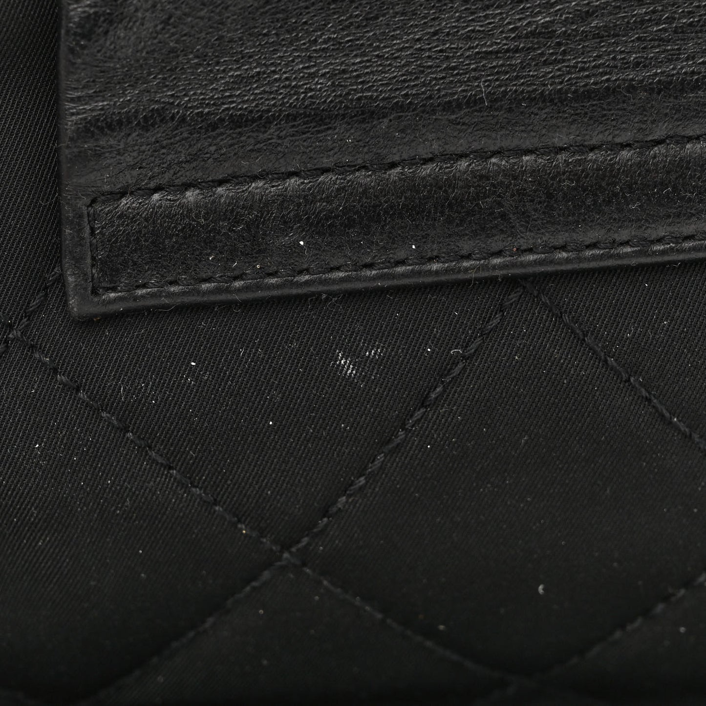 Lambskin Nylon Quilted Mademoiselle Shoulder Bag Black